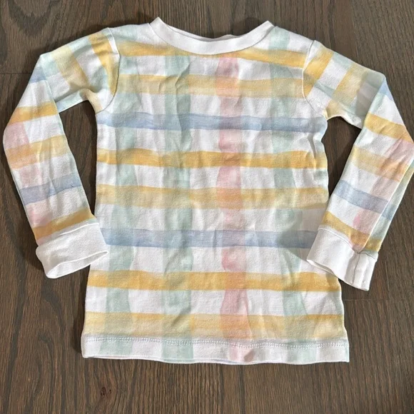 Burt’s Bees Baby Pastel Colored Plaid Organic Cotton Pajamas - Picture 4 of 7